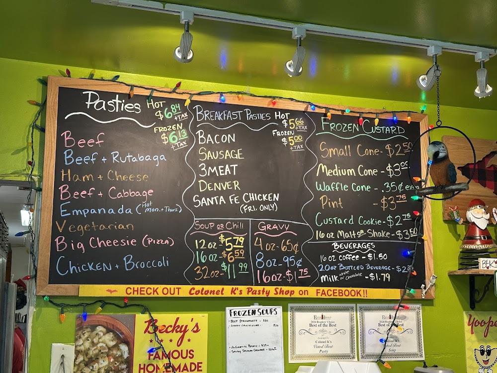 Col K's Pasty Shop Menu image 2